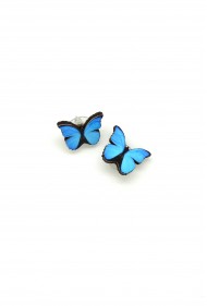 Blue Butterfly Stud Earrings